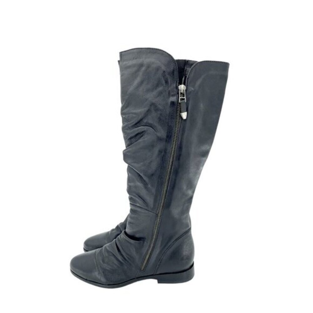 Catherine Malandrino Boots Annabelle Black Leather Riding 38 EU New $360